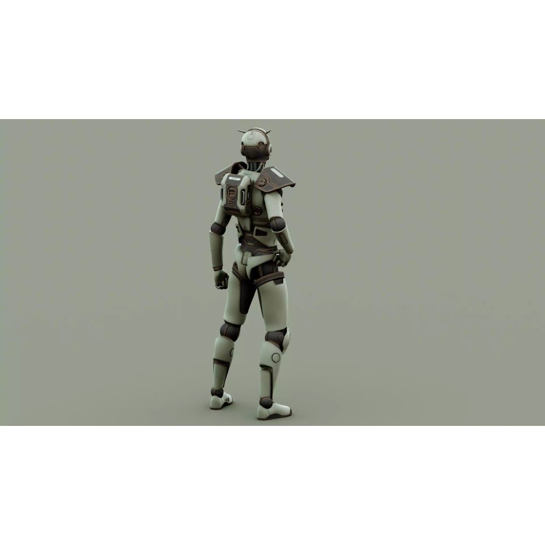 CYBORGTOPIA B-32 3D Model – Rigged Sci-Fi Character for Unreal Engine & Unity - View 17