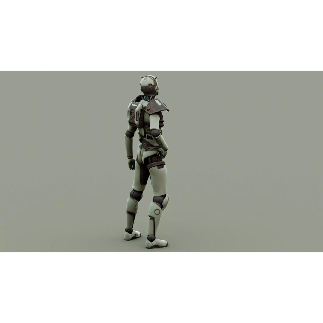 CYBORGTOPIA B-32 3D Model – Rigged Sci-Fi Character for Unreal Engine & Unity - View 18