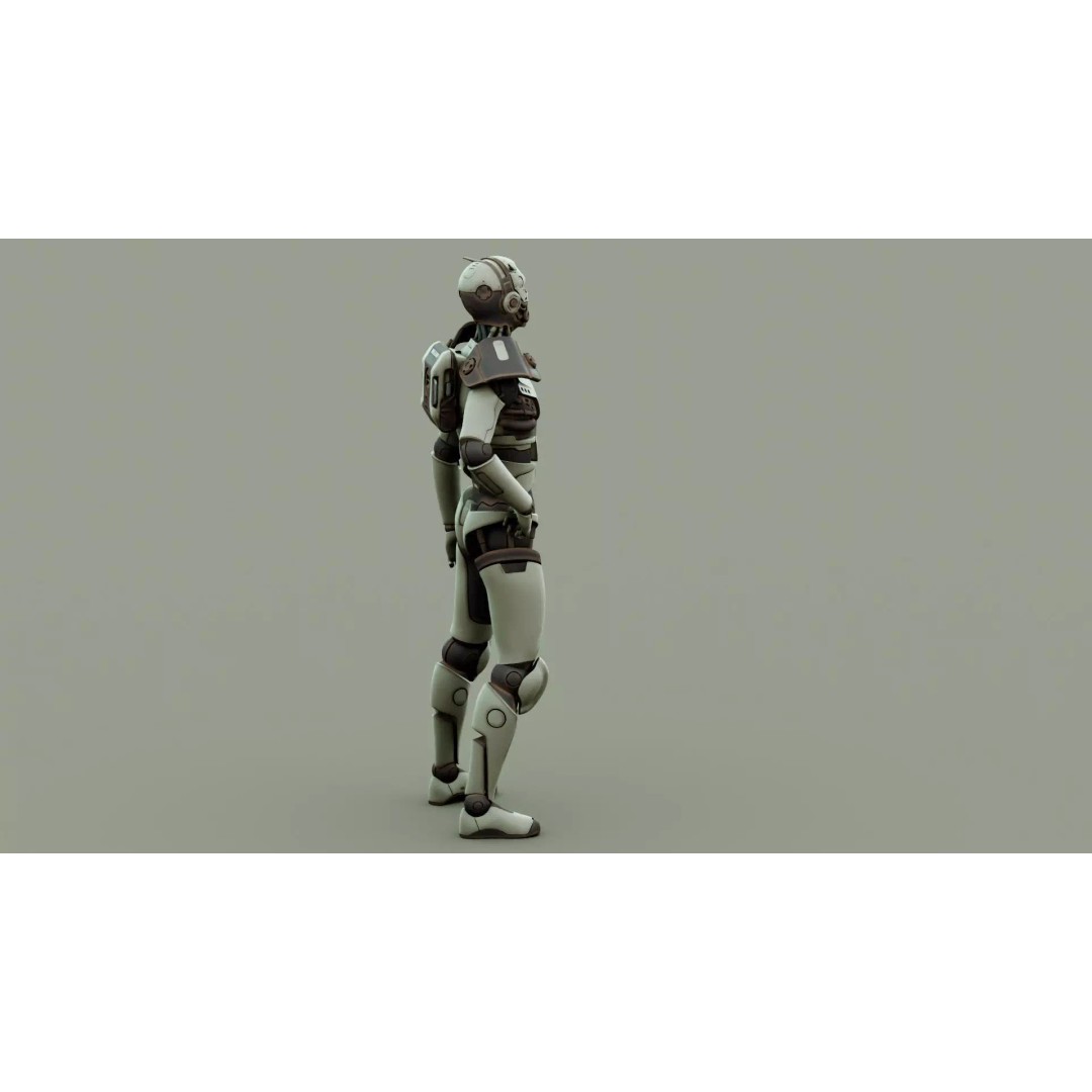 CYBORGTOPIA B-32 3D Model – Rigged Sci-Fi Character for Unreal Engine & Unity - View 19