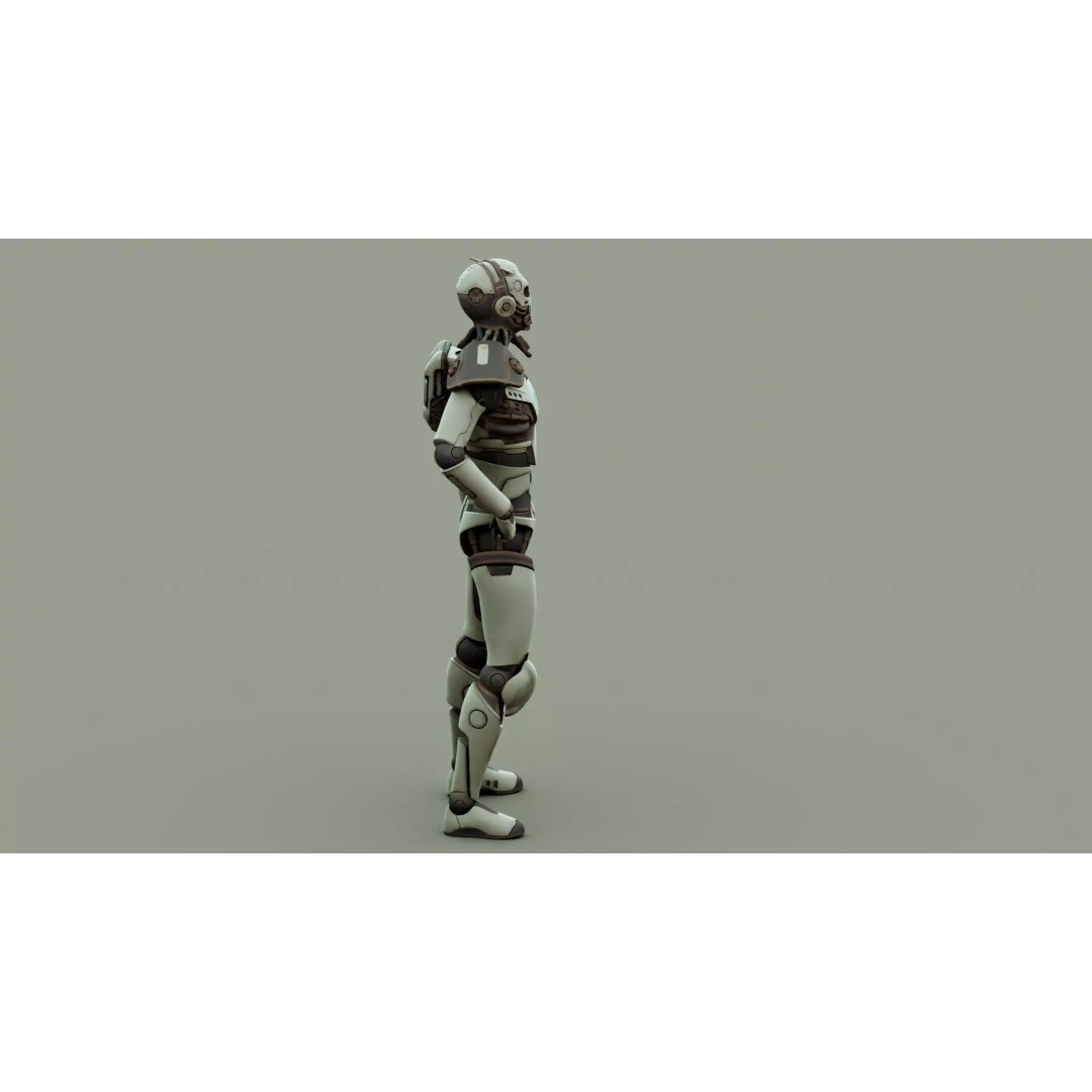 CYBORGTOPIA B-32 3D Model – Rigged Sci-Fi Character for Unreal Engine & Unity - View 20
