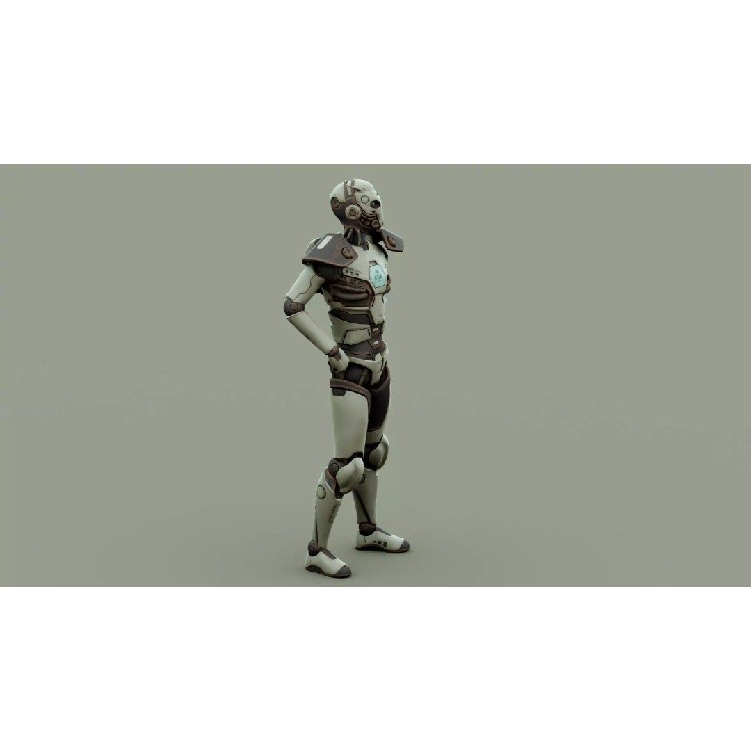 CYBORGTOPIA B-32 3D Model – Rigged Sci-Fi Character for Unreal Engine & Unity - View 21