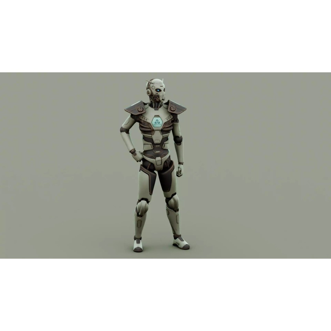 CYBORGTOPIA B-32 3D Model – Rigged Sci-Fi Character for Unreal Engine & Unity - View 22