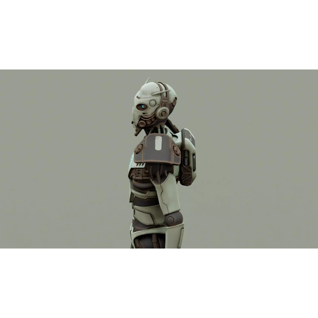 CYBORGTOPIA B-32 3D Model – Rigged Sci-Fi Character for Unreal Engine & Unity - View 25