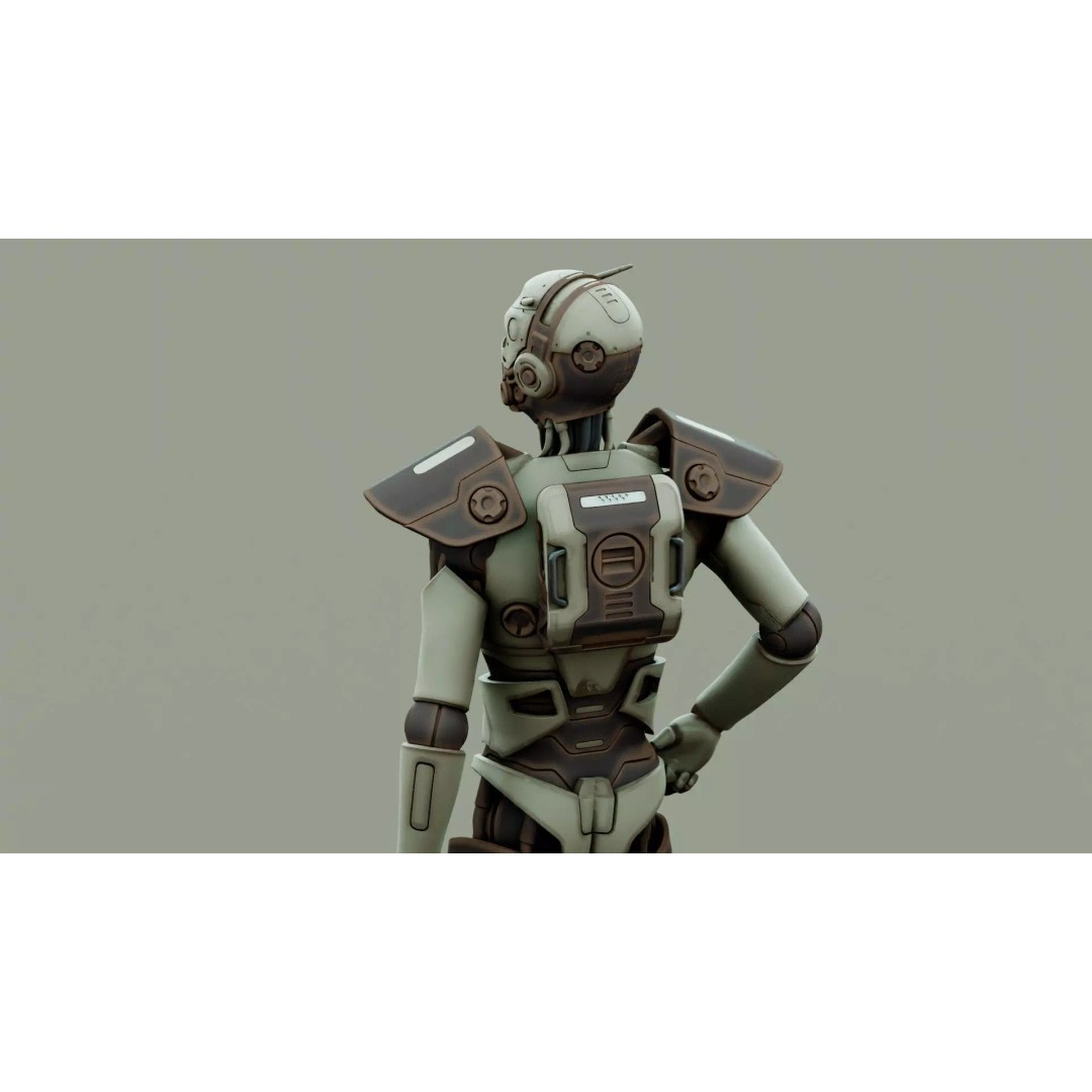 CYBORGTOPIA B-32 3D Model – Rigged Sci-Fi Character for Unreal Engine & Unity - View 26