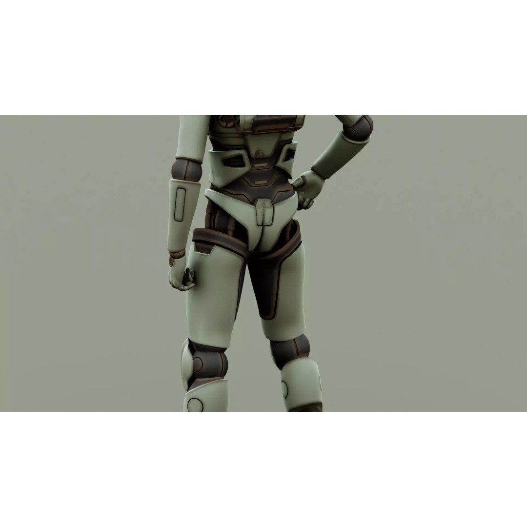 CYBORGTOPIA B-32 3D Model – Rigged Sci-Fi Character for Unreal Engine & Unity - View 27