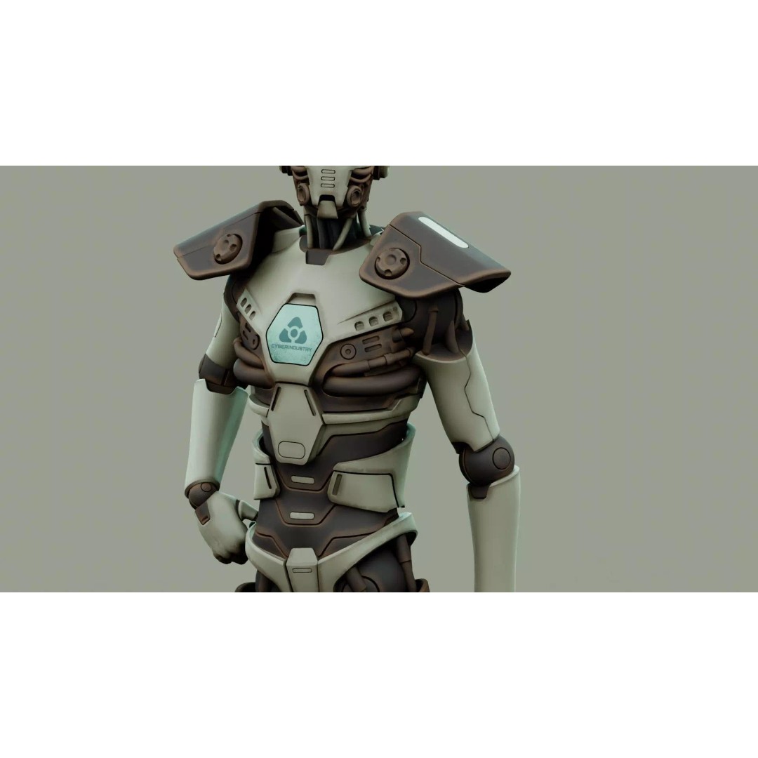 CYBORGTOPIA B-32 3D Model – Rigged Sci-Fi Character for Unreal Engine & Unity - View 30