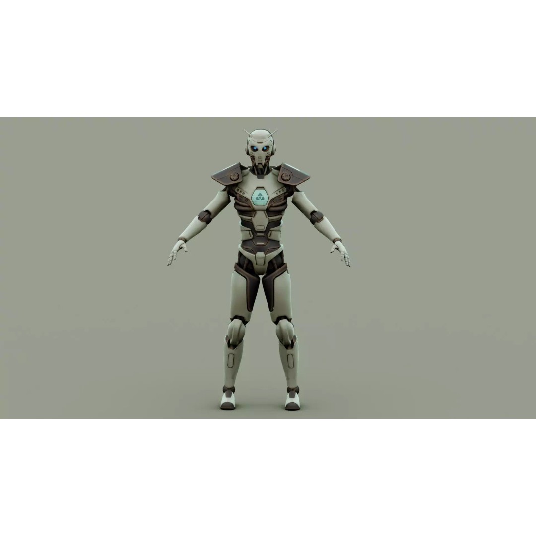 CYBORGTOPIA B-32 3D Model – Rigged Sci-Fi Character for Unreal Engine & Unity - View 31