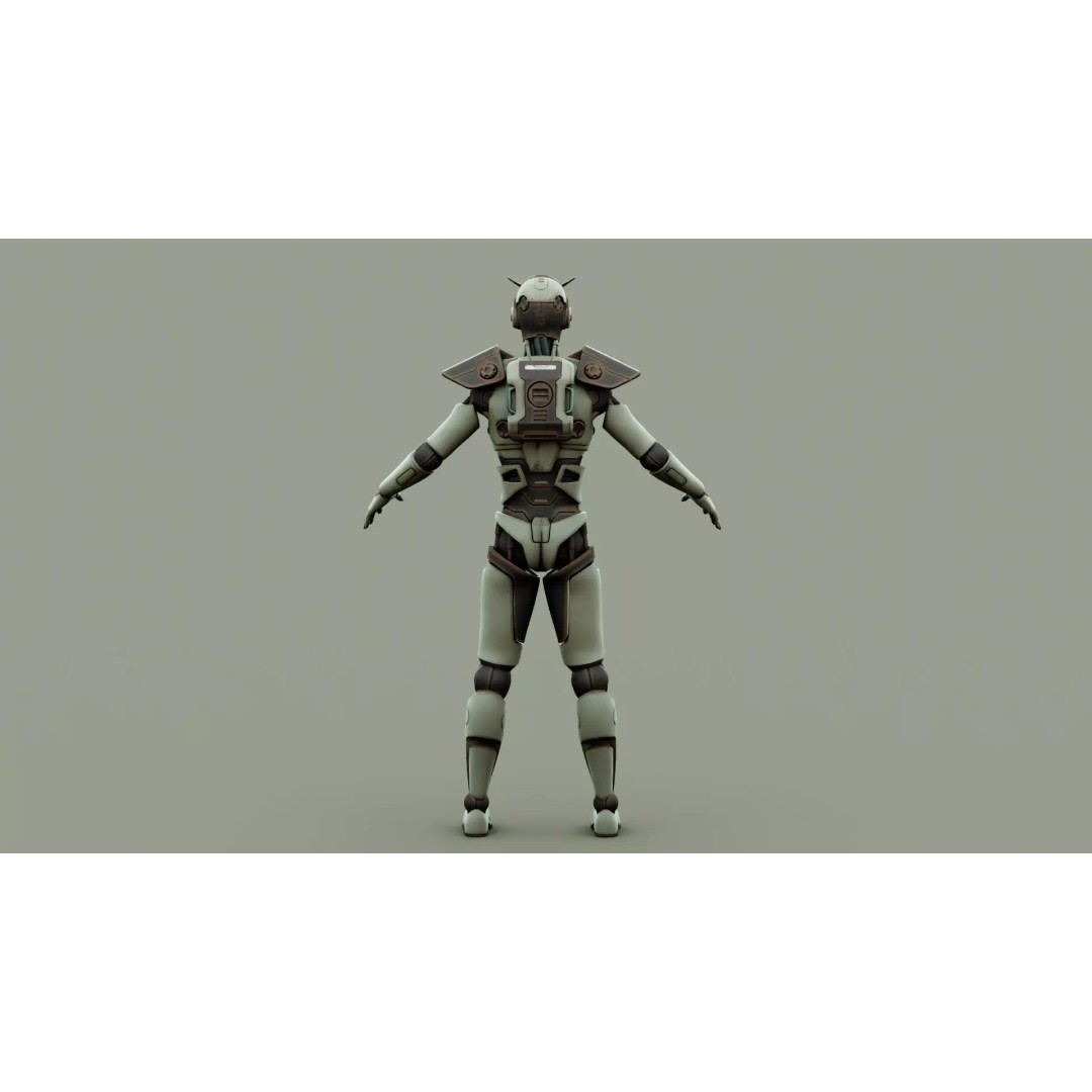 CYBORGTOPIA B-32 3D Model – Rigged Sci-Fi Character for Unreal Engine & Unity - View 32