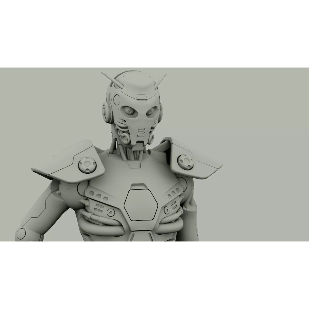 CYBORGTOPIA B-32 3D Model – Rigged Sci-Fi Character for Unreal Engine & Unity - View 35
