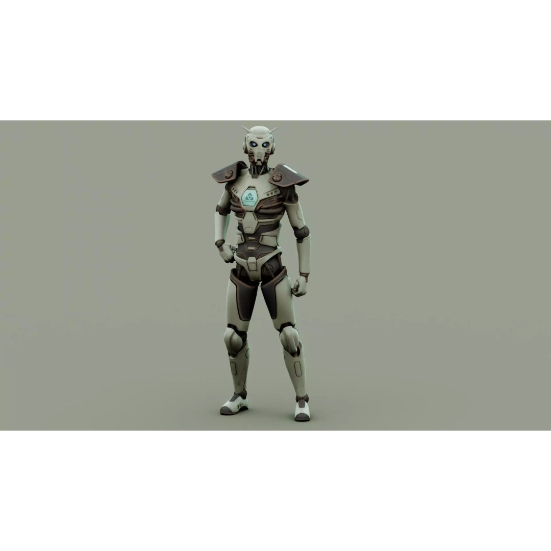 CYBORGTOPIA B-32 3D Model – Rigged Sci-Fi Character for Unreal Engine & Unity - View 4