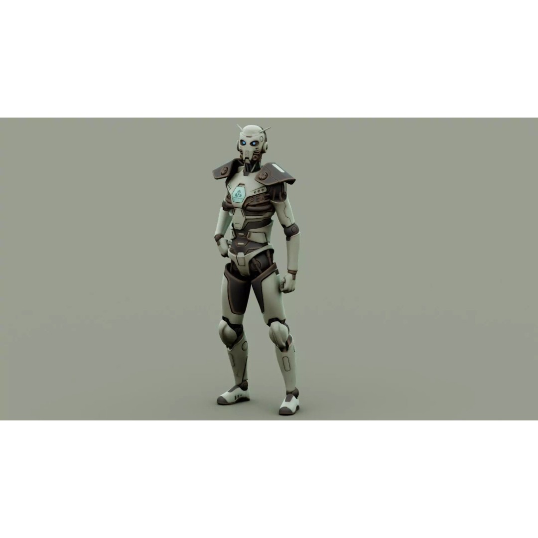 CYBORGTOPIA B-32 3D Model – Rigged Sci-Fi Character for Unreal Engine & Unity - View 5