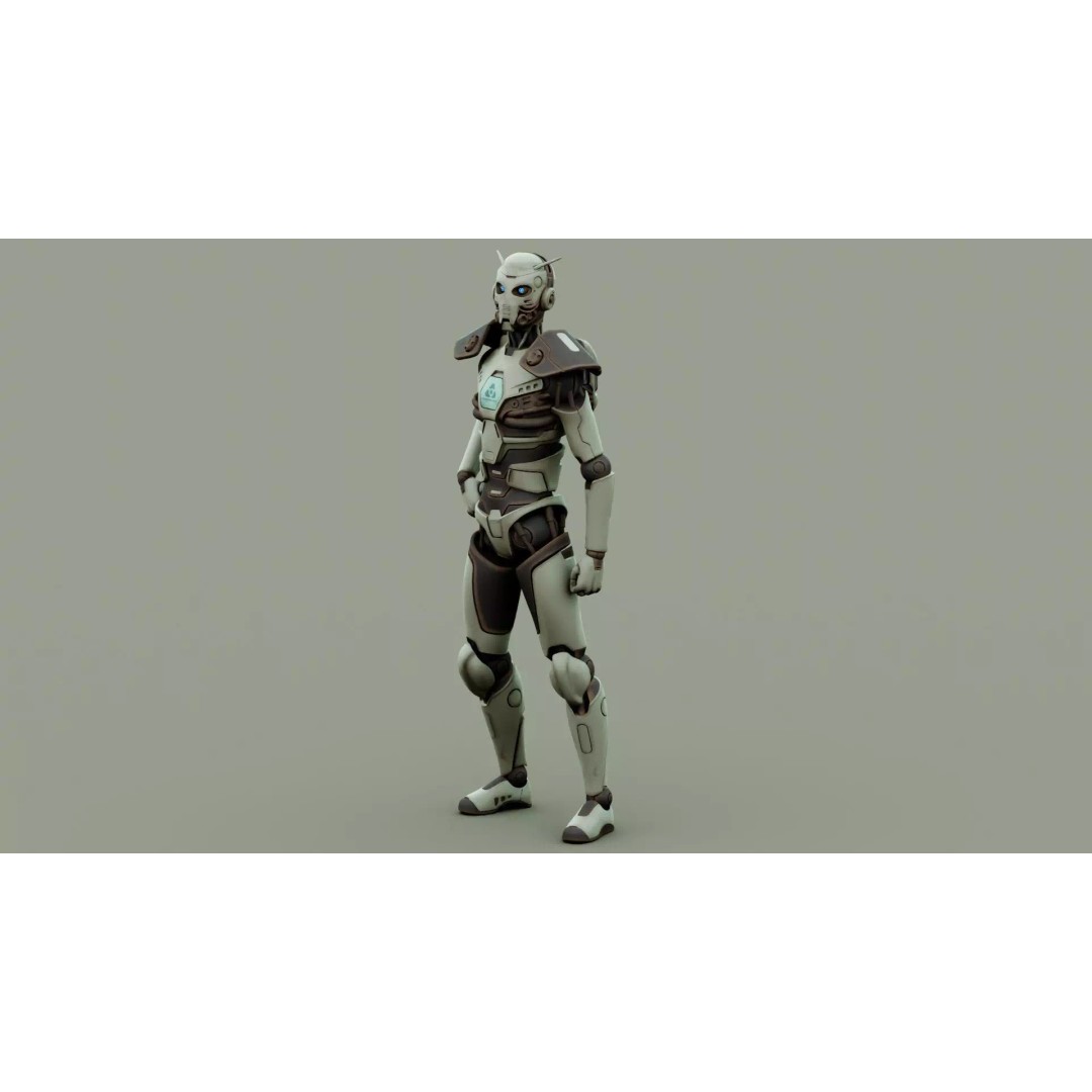 CYBORGTOPIA B-32 3D Model – Rigged Sci-Fi Character for Unreal Engine & Unity - View 6