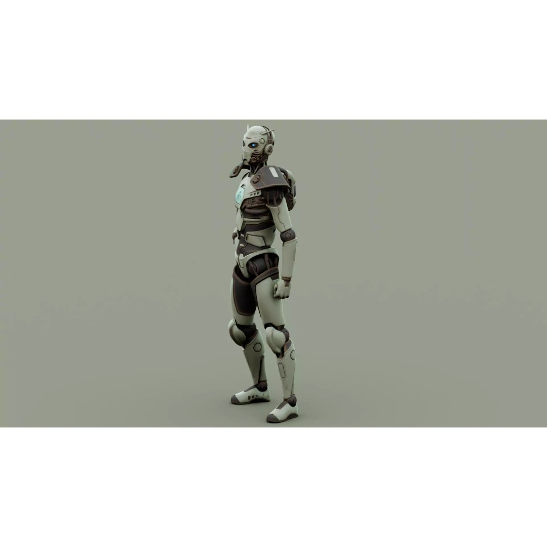 CYBORGTOPIA B-32 3D Model – Rigged Sci-Fi Character for Unreal Engine & Unity - View 7