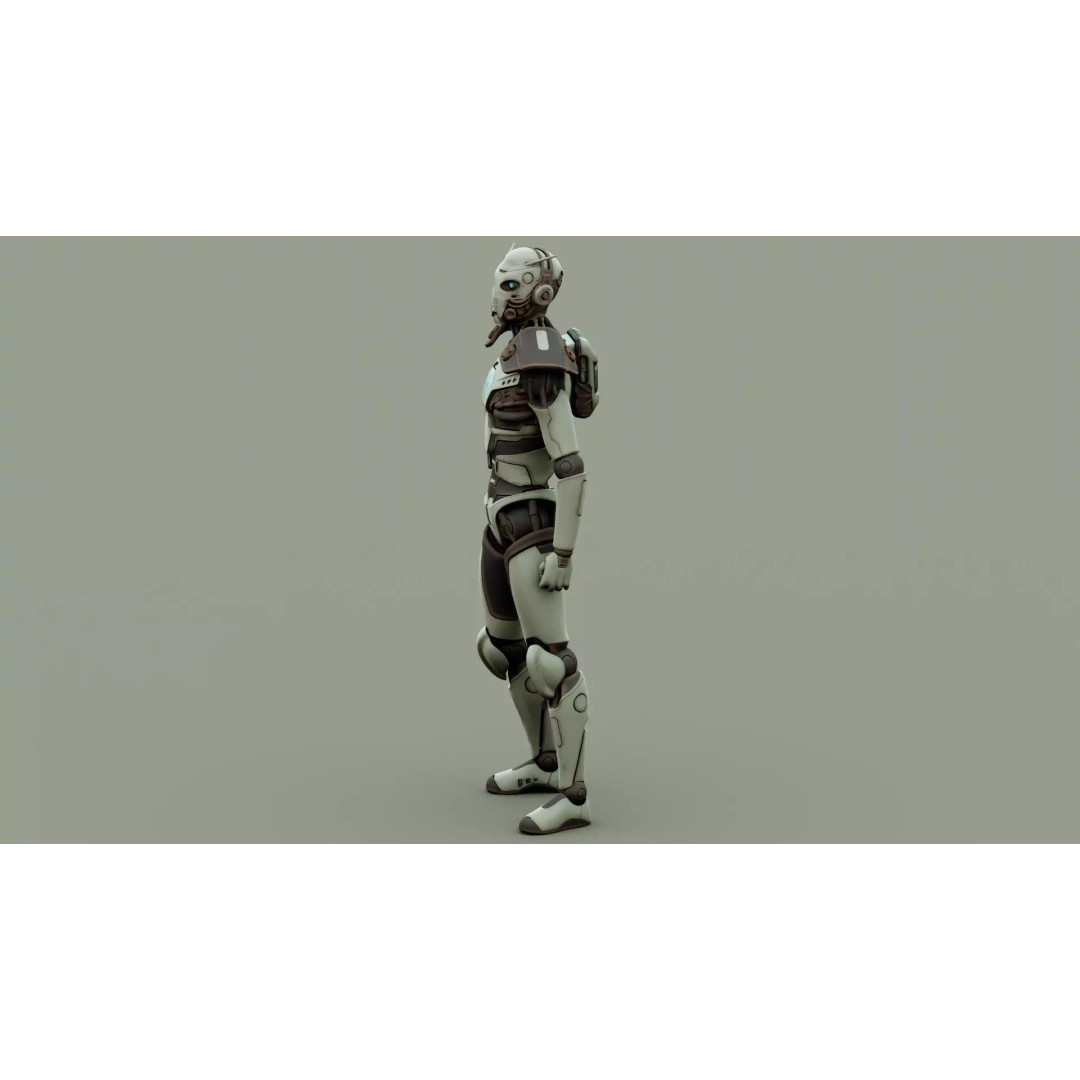 CYBORGTOPIA B-32 3D Model – Rigged Sci-Fi Character for Unreal Engine & Unity - View 8