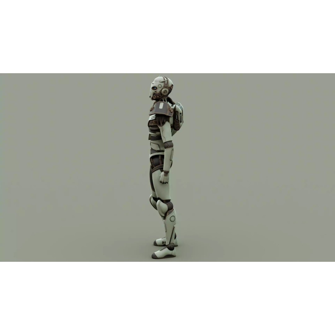 CYBORGTOPIA B-32 3D Model – Rigged Sci-Fi Character for Unreal Engine & Unity - View 9