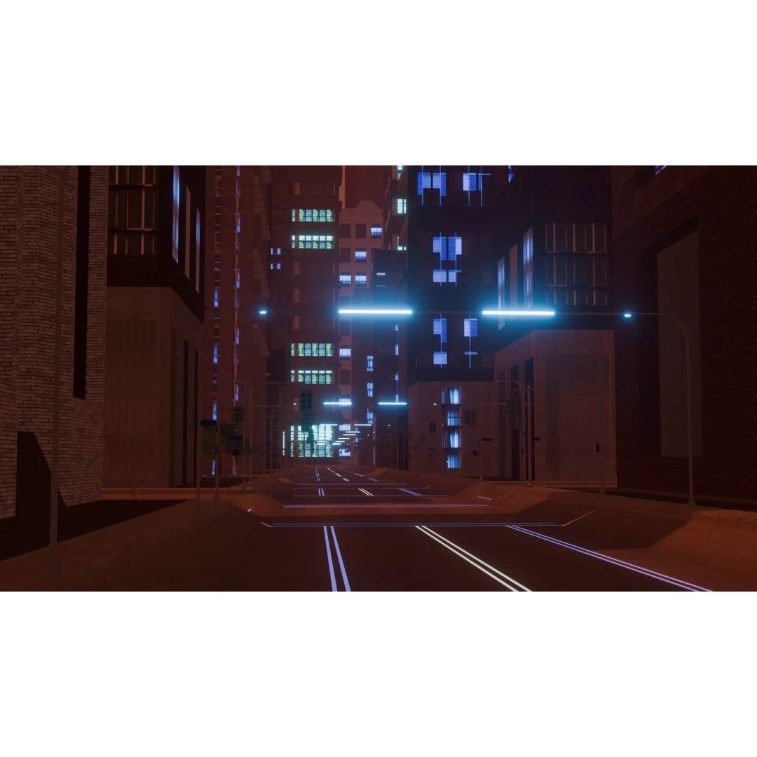 Alien Planet City 3D Model – Low Poly Sci-Fi Landscape for Games - View 10