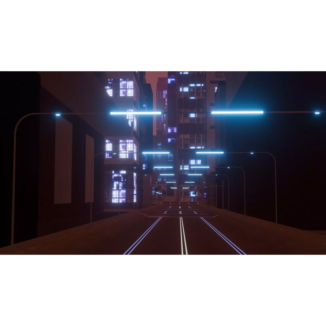 Alien Planet City 3D Model – Low Poly Sci-Fi Landscape for Games - View 12