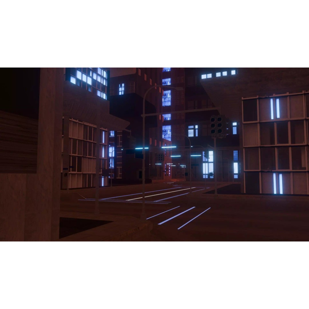 Alien Planet City 3D Model – Low Poly Sci-Fi Landscape for Games - View 13