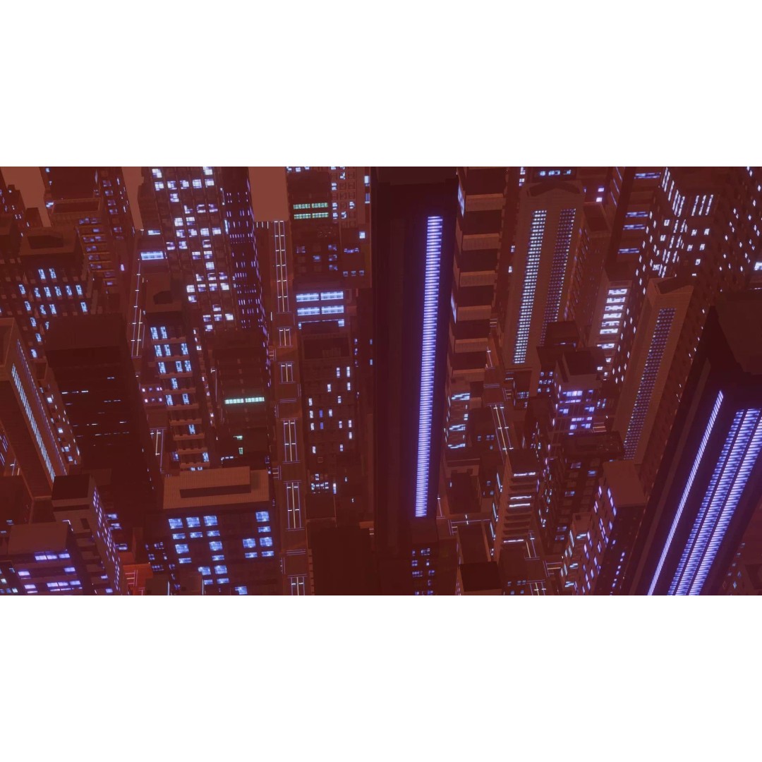 Alien Planet City 3D Model – Low Poly Sci-Fi Landscape for Games - View 5