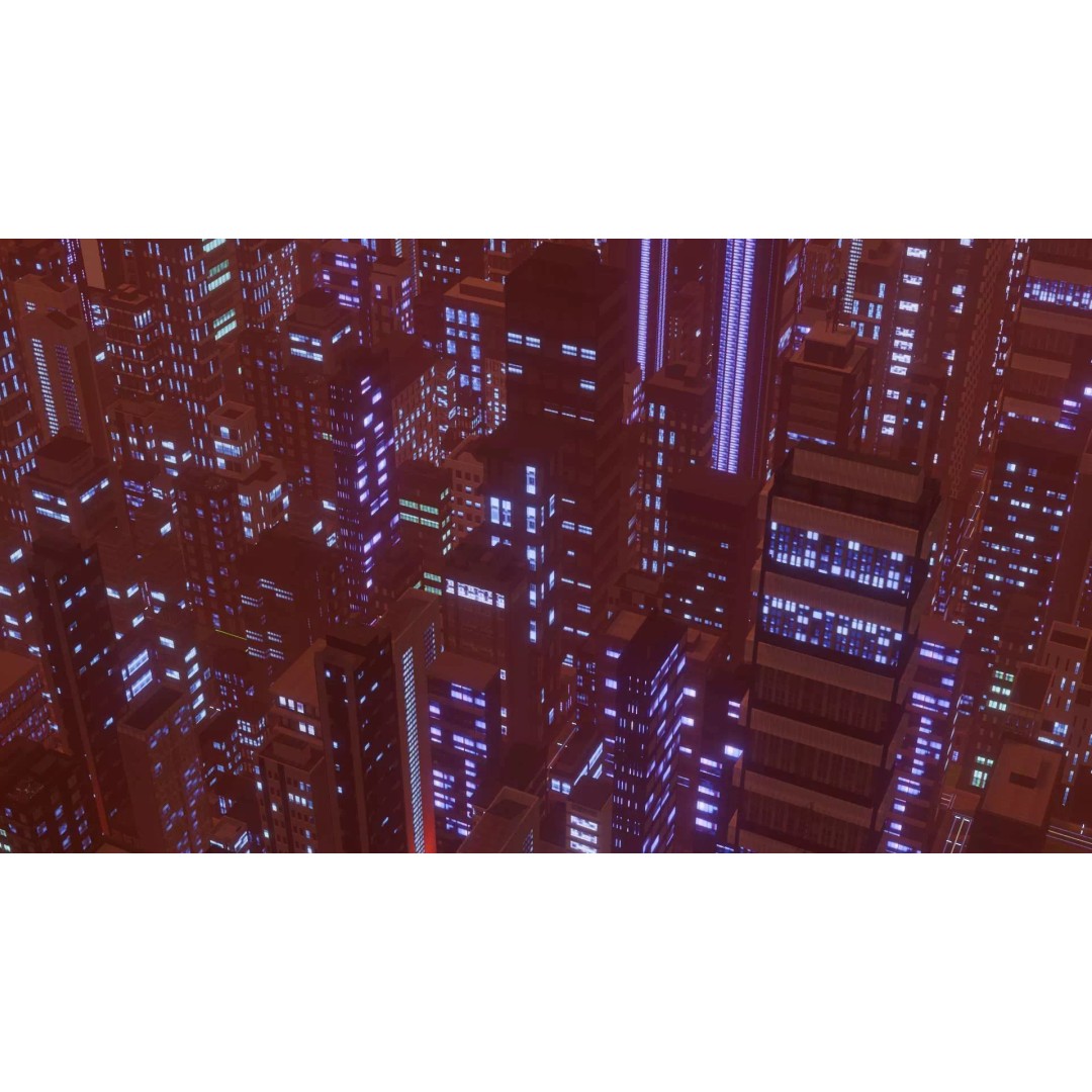 Alien Planet City 3D Model – Low Poly Sci-Fi Landscape for Games - View 7