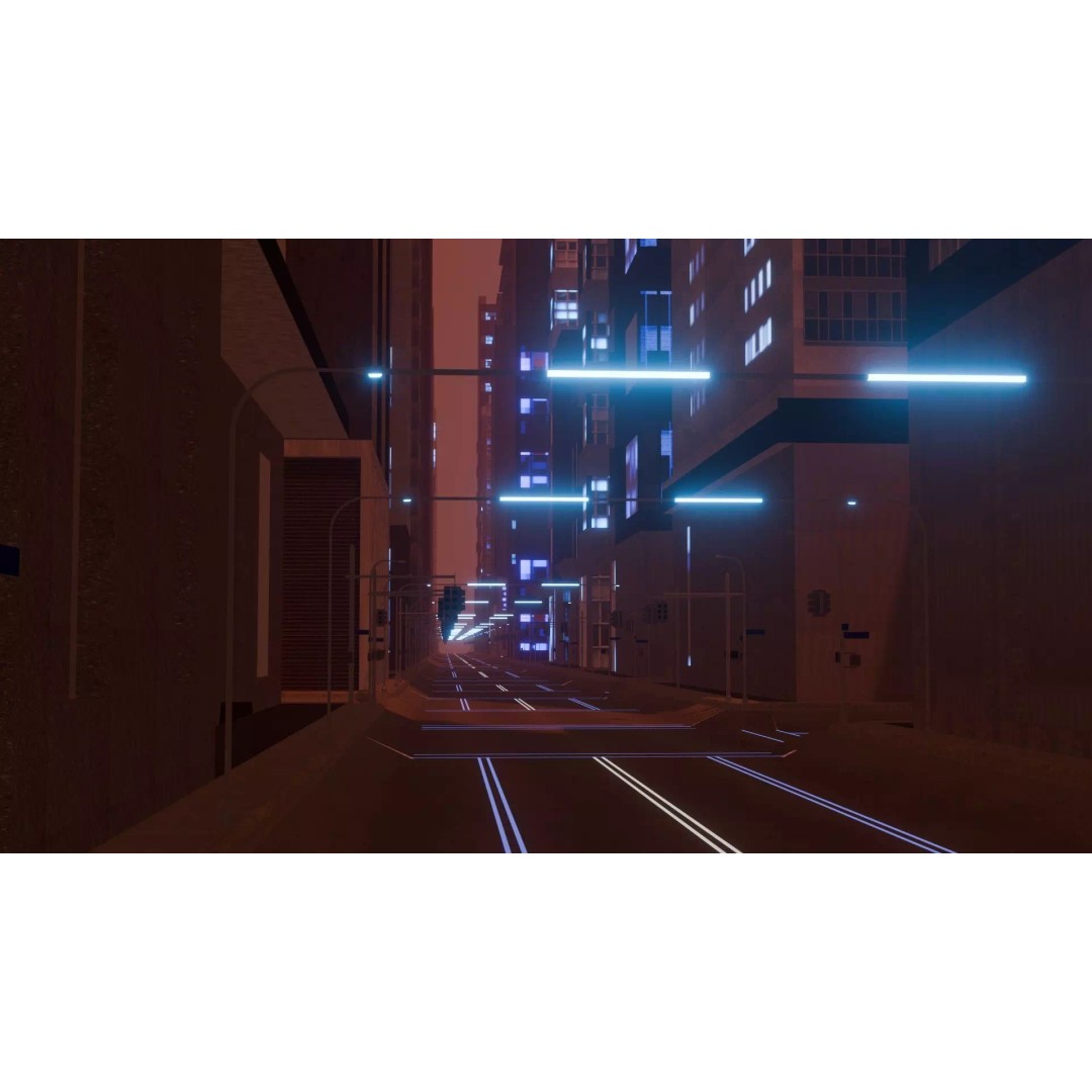 Alien Planet City 3D Model – Low Poly Sci-Fi Landscape for Games - View 9