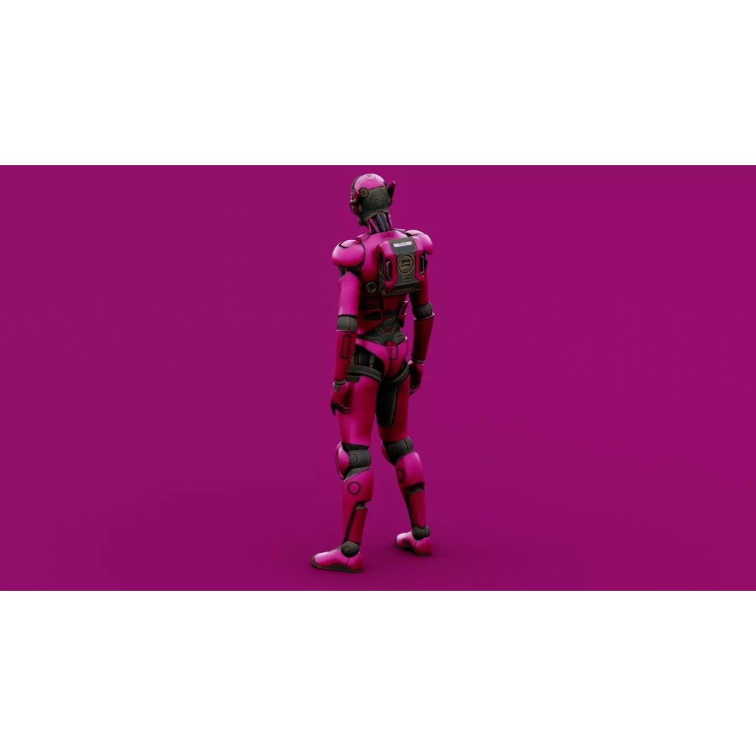 CYBORGTOPIA B-35 3D Model – Rigged Sci-Fi Character for Unity & Unreal Engine - View 12