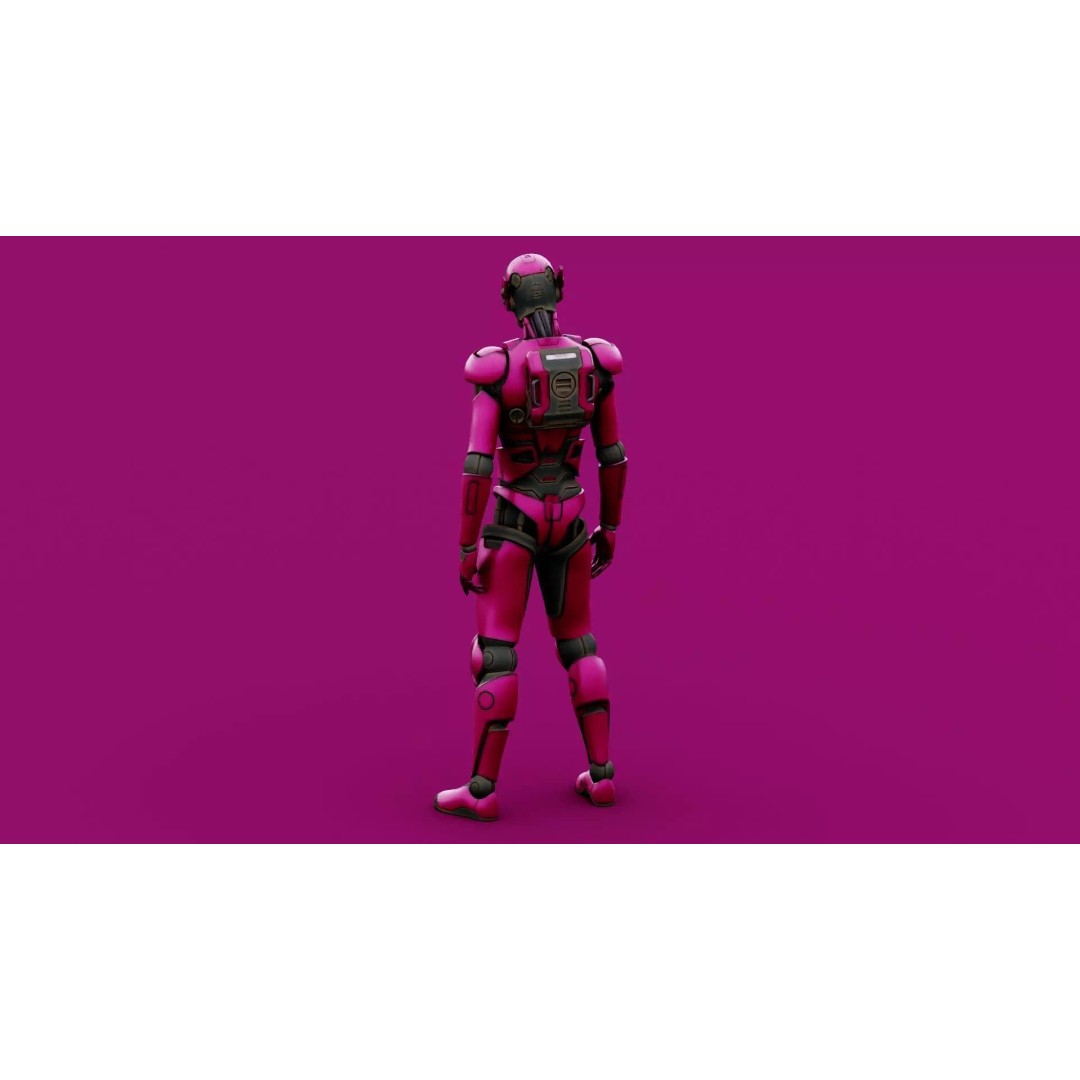 CYBORGTOPIA B-35 3D Model – Rigged Sci-Fi Character for Unity & Unreal Engine - View 13