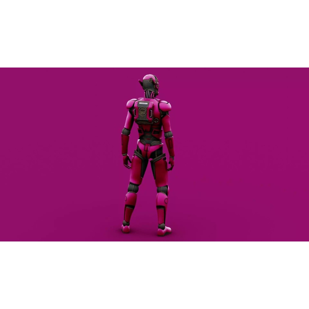 CYBORGTOPIA B-35 3D Model – Rigged Sci-Fi Character for Unity & Unreal Engine - View 16