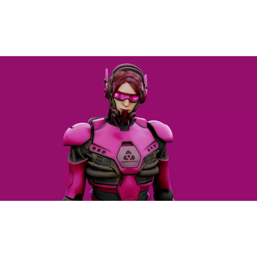 CYBORGTOPIA B-35 3D Model – Rigged Sci-Fi Character for Unity & Unreal Engine - View 23