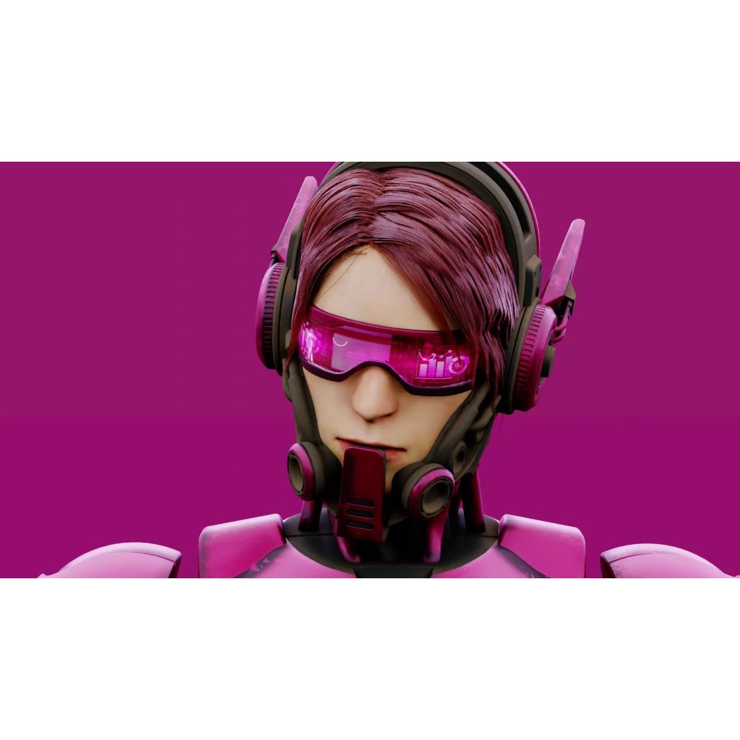 CYBORGTOPIA B-35 3D Model – Rigged Sci-Fi Character for Unity & Unreal Engine - View 24