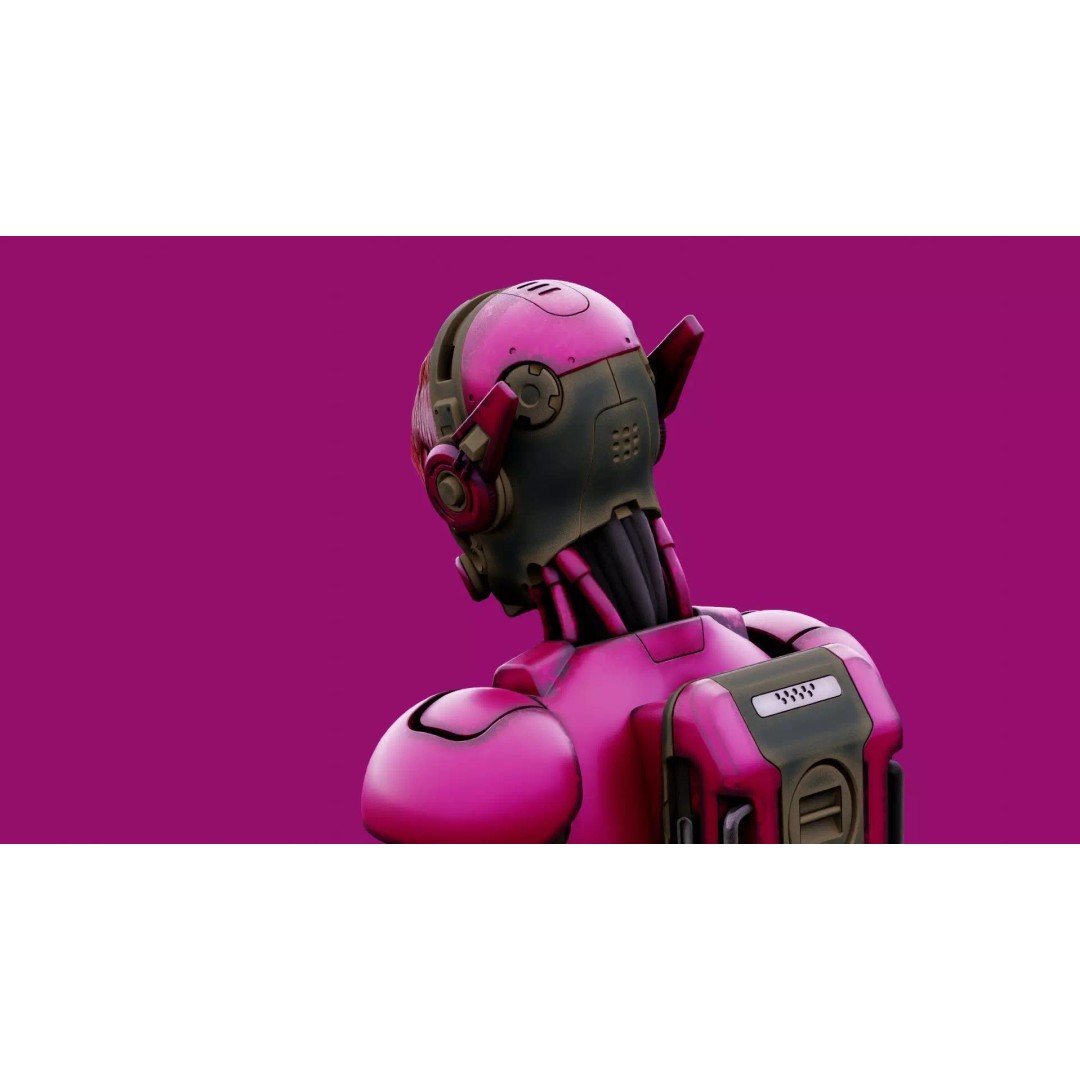 CYBORGTOPIA B-35 3D Model – Rigged Sci-Fi Character for Unity & Unreal Engine - View 26