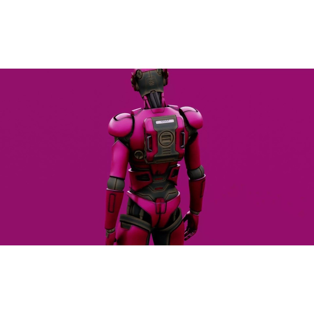 CYBORGTOPIA B-35 3D Model – Rigged Sci-Fi Character for Unity & Unreal Engine - View 27
