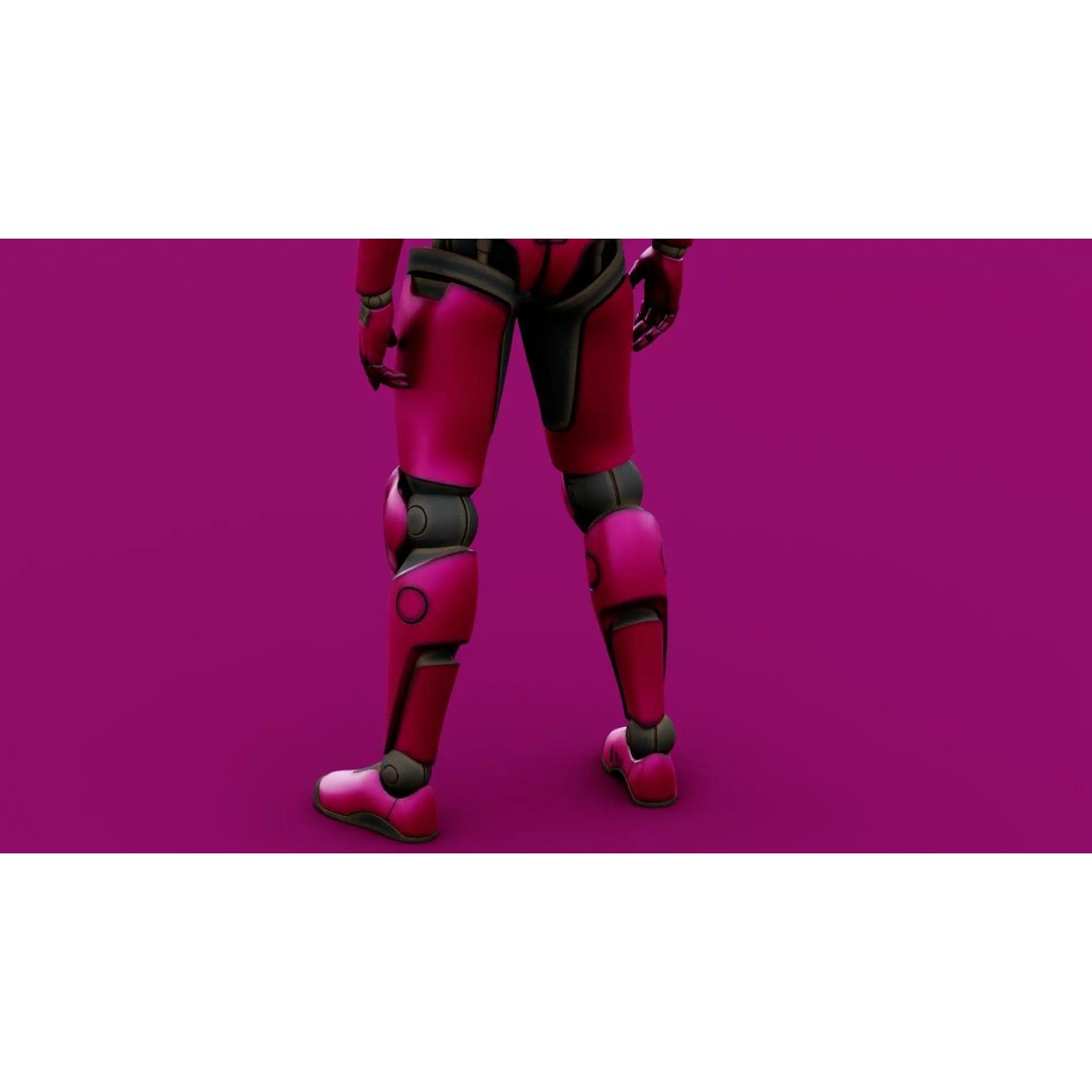 CYBORGTOPIA B-35 3D Model – Rigged Sci-Fi Character for Unity & Unreal Engine - View 28