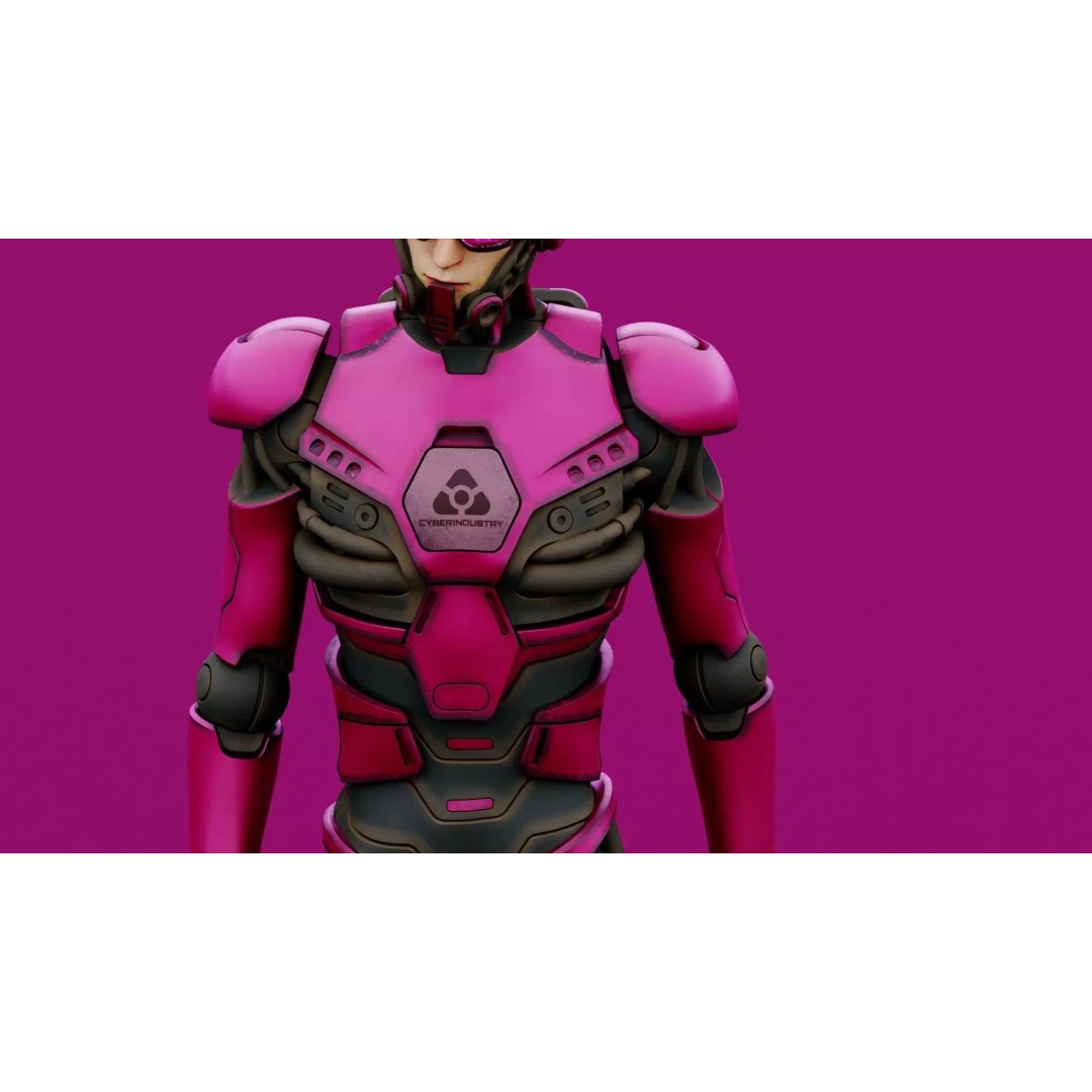CYBORGTOPIA B-35 3D Model – Rigged Sci-Fi Character for Unity & Unreal Engine - View 29