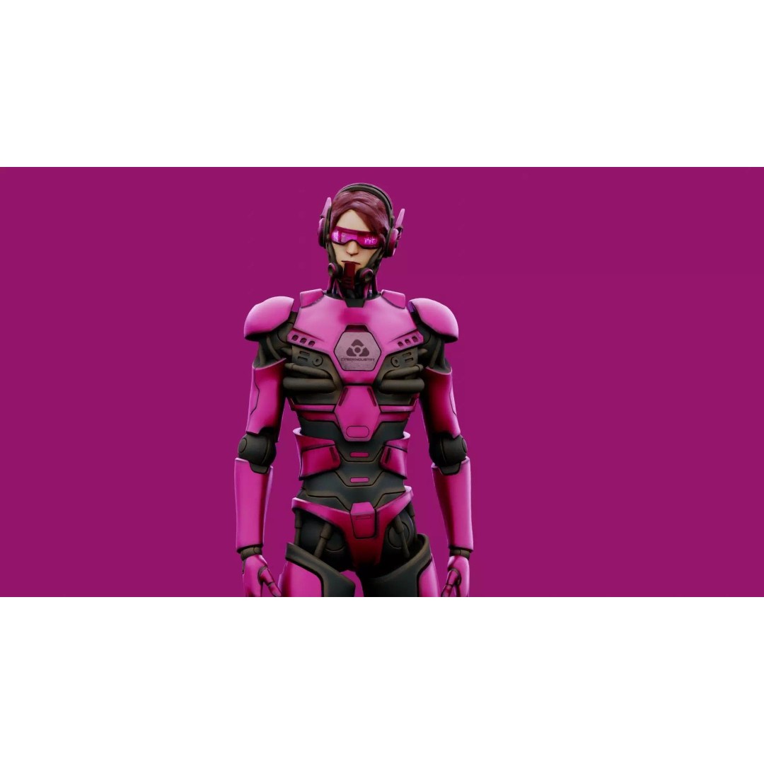 CYBORGTOPIA B-35 3D Model – Rigged Sci-Fi Character for Unity & Unreal Engine - View 3