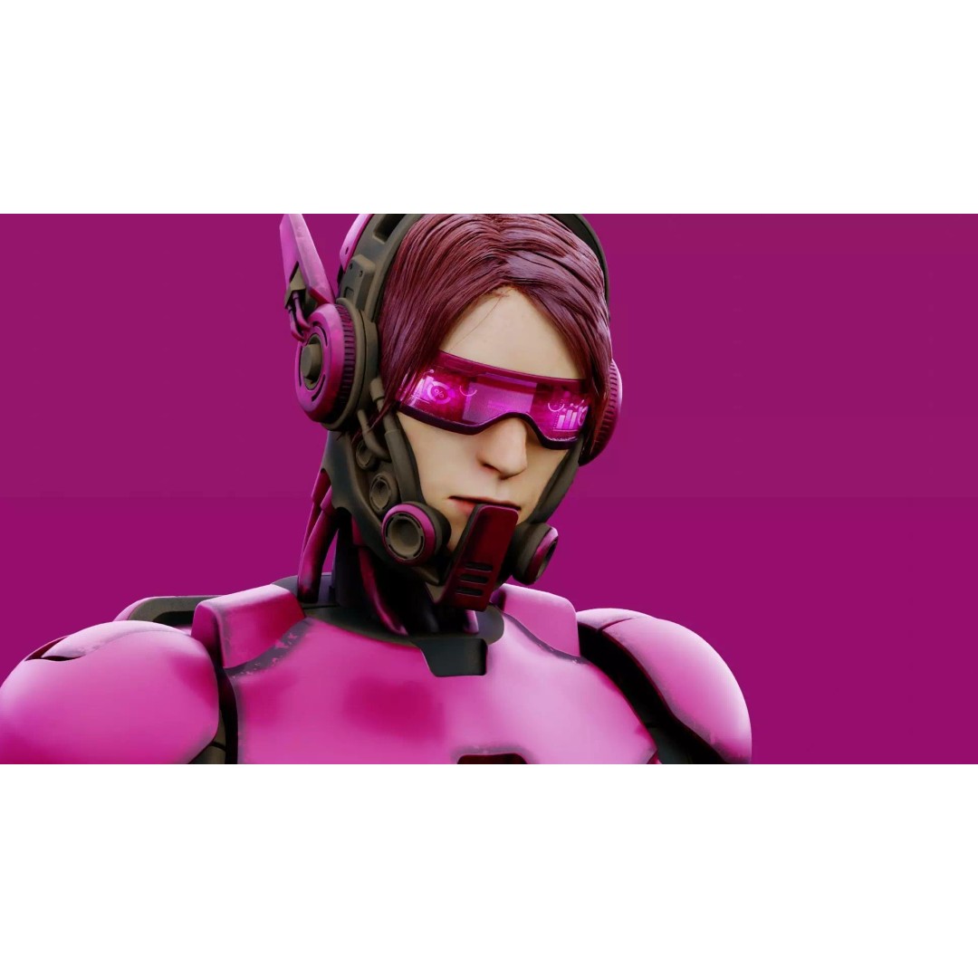 CYBORGTOPIA B-35 3D Model – Rigged Sci-Fi Character for Unity & Unreal Engine - View 30