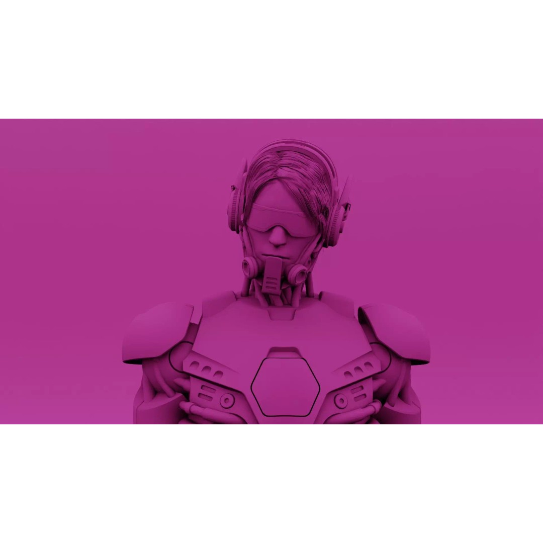 CYBORGTOPIA B-35 3D Model – Rigged Sci-Fi Character for Unity & Unreal Engine - View 35