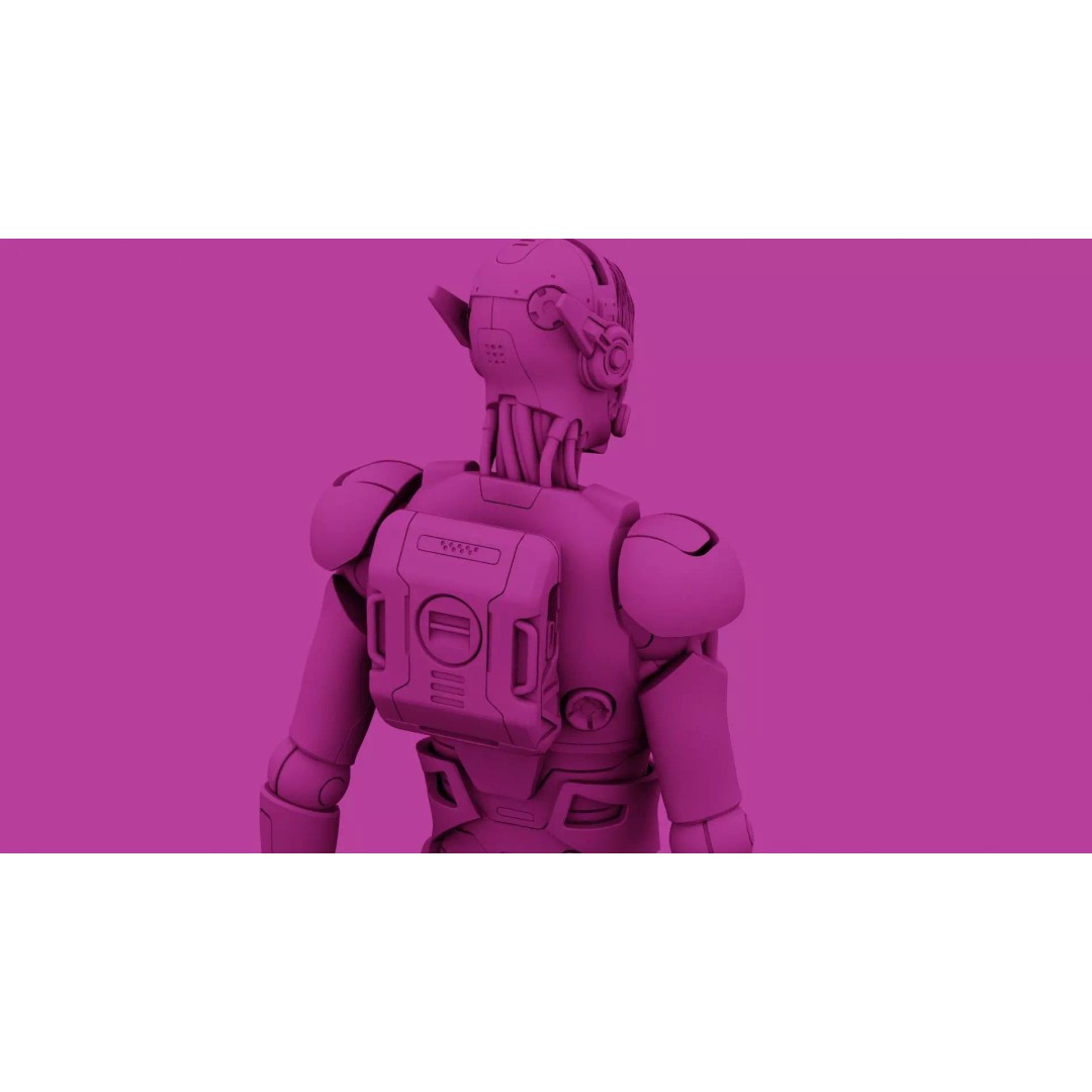 CYBORGTOPIA B-35 3D Model – Rigged Sci-Fi Character for Unity & Unreal Engine - View 36