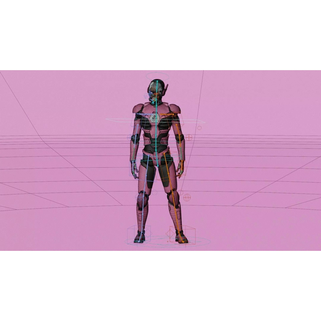 CYBORGTOPIA B-35 3D Model – Rigged Sci-Fi Character for Unity & Unreal Engine - View 37