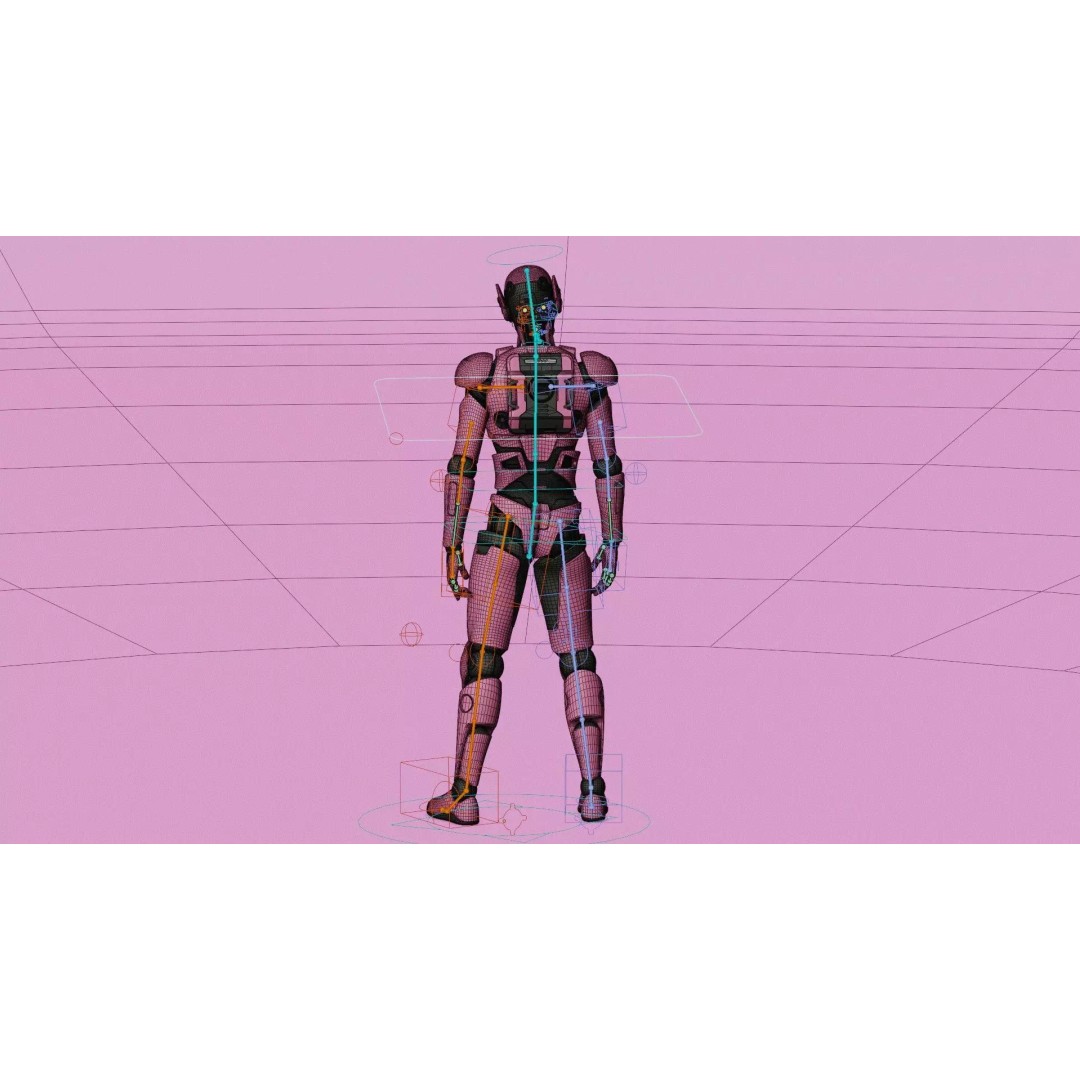 CYBORGTOPIA B-35 3D Model – Rigged Sci-Fi Character for Unity & Unreal Engine - View 38