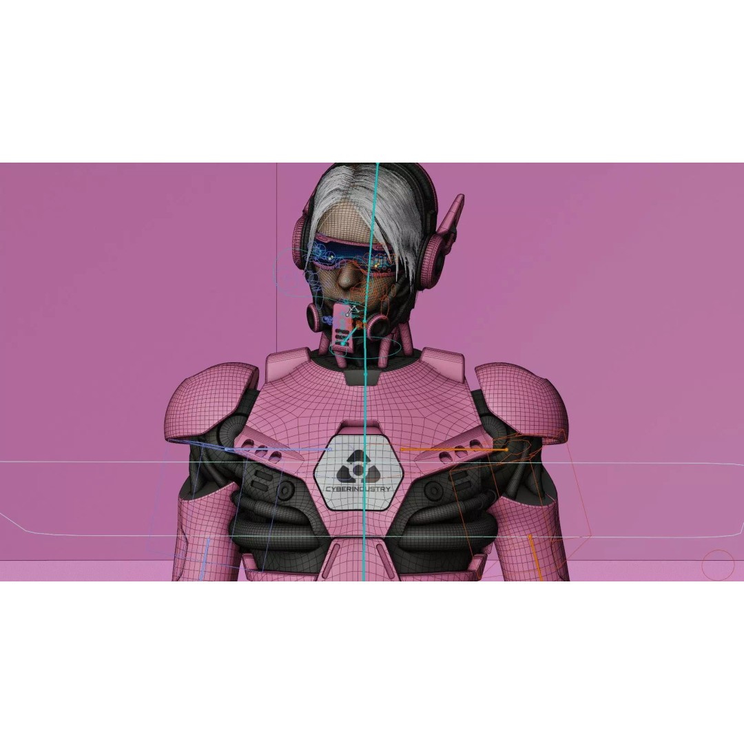 CYBORGTOPIA B-35 3D Model – Rigged Sci-Fi Character for Unity & Unreal Engine - View 39