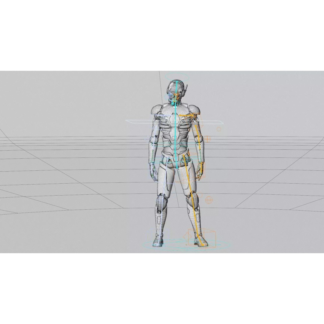 CYBORGTOPIA B-35 3D Model – Rigged Sci-Fi Character for Unity & Unreal Engine - View 40