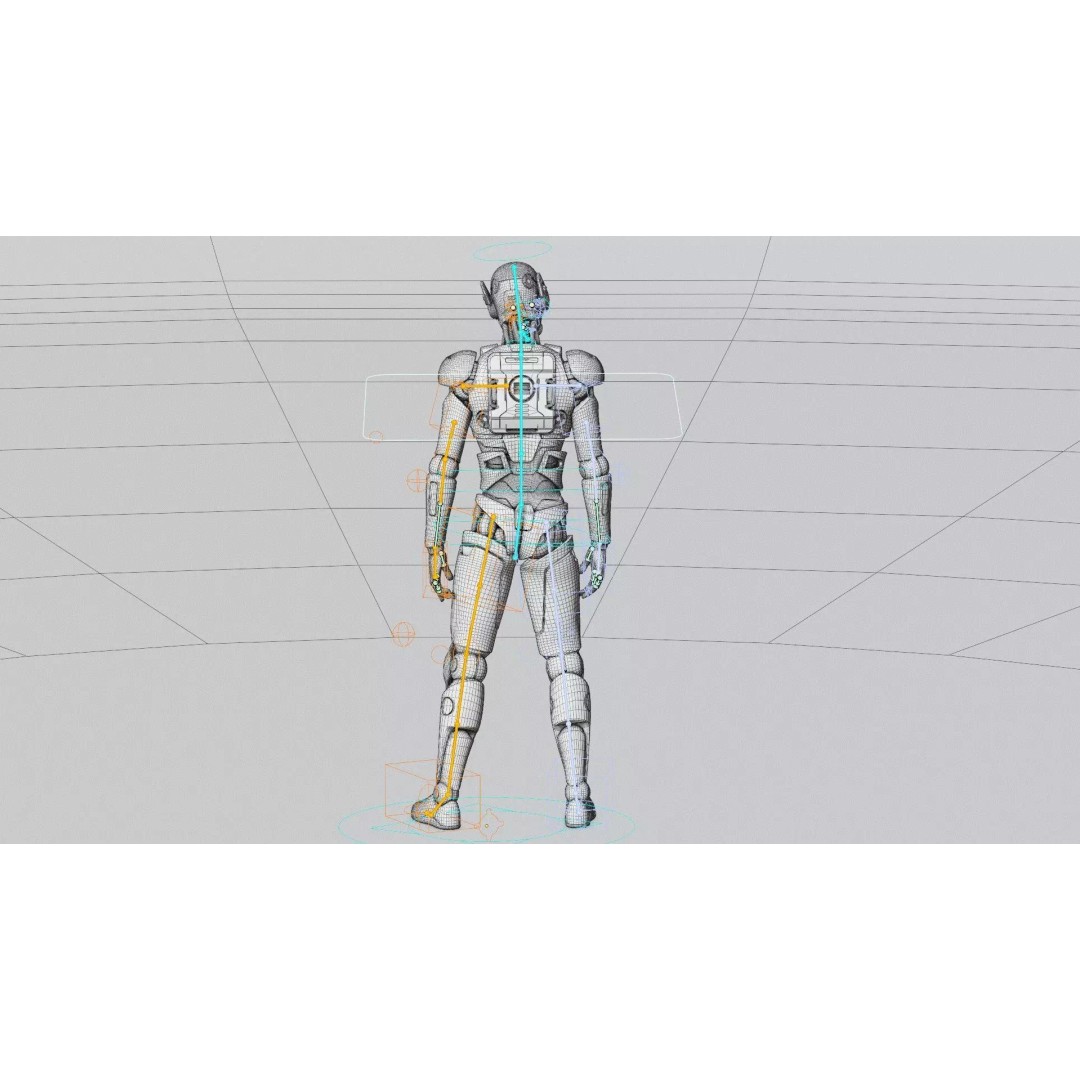 CYBORGTOPIA B-35 3D Model – Rigged Sci-Fi Character for Unity & Unreal Engine - View 41