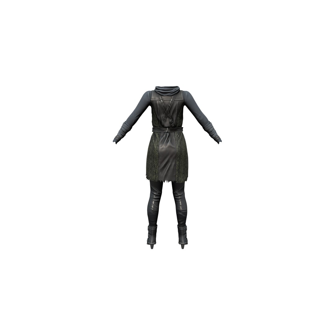 Space Ambassador 3D Model – Low Poly Character Outfit, FBX - View 10