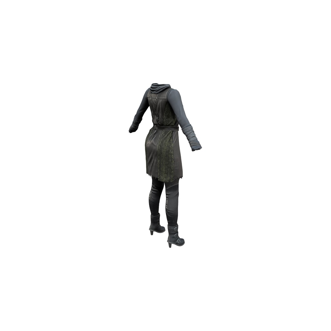 Space Ambassador 3D Model – Low Poly Character Outfit, FBX - View 11