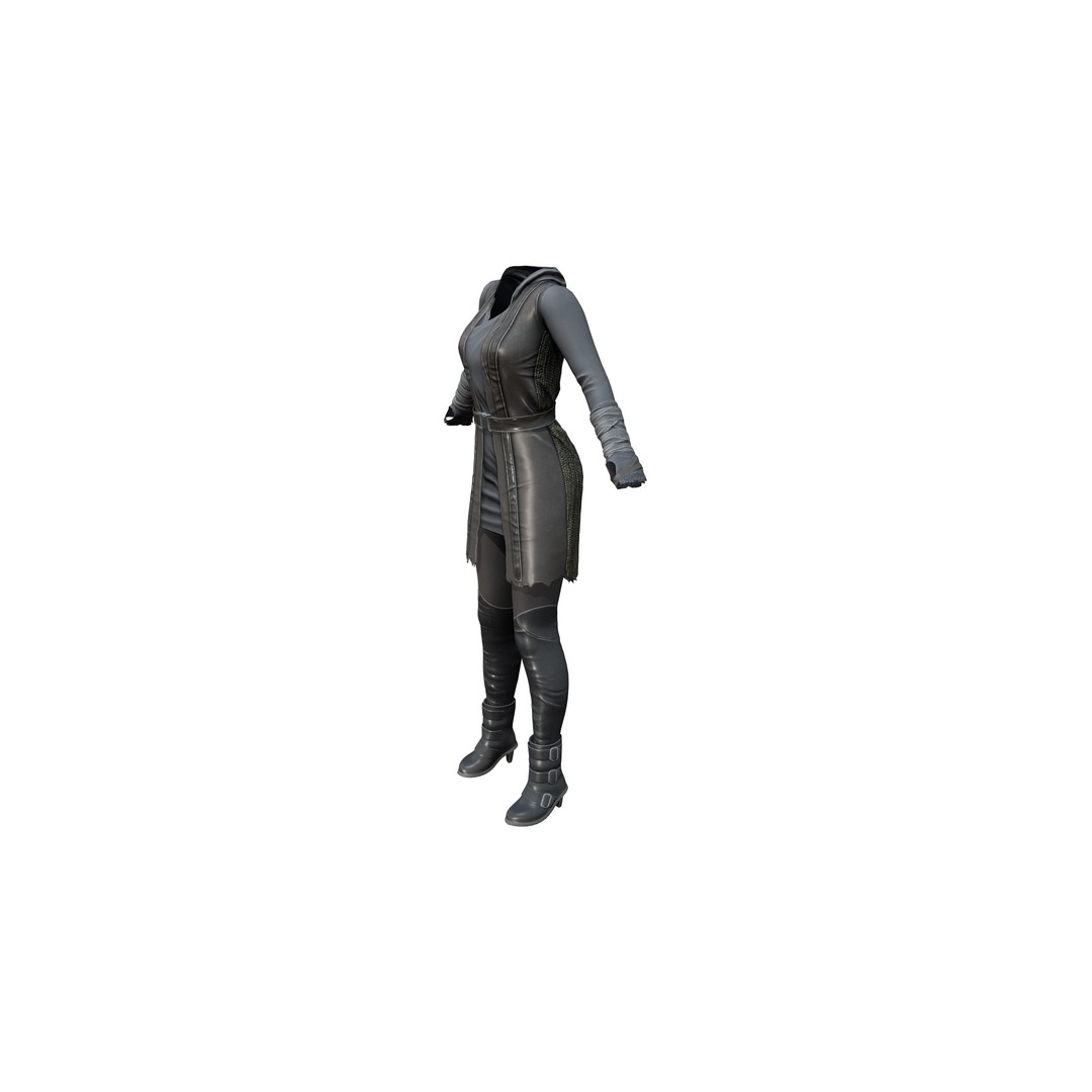 Space Ambassador 3D Model – Low Poly Character Outfit, FBX - View 8