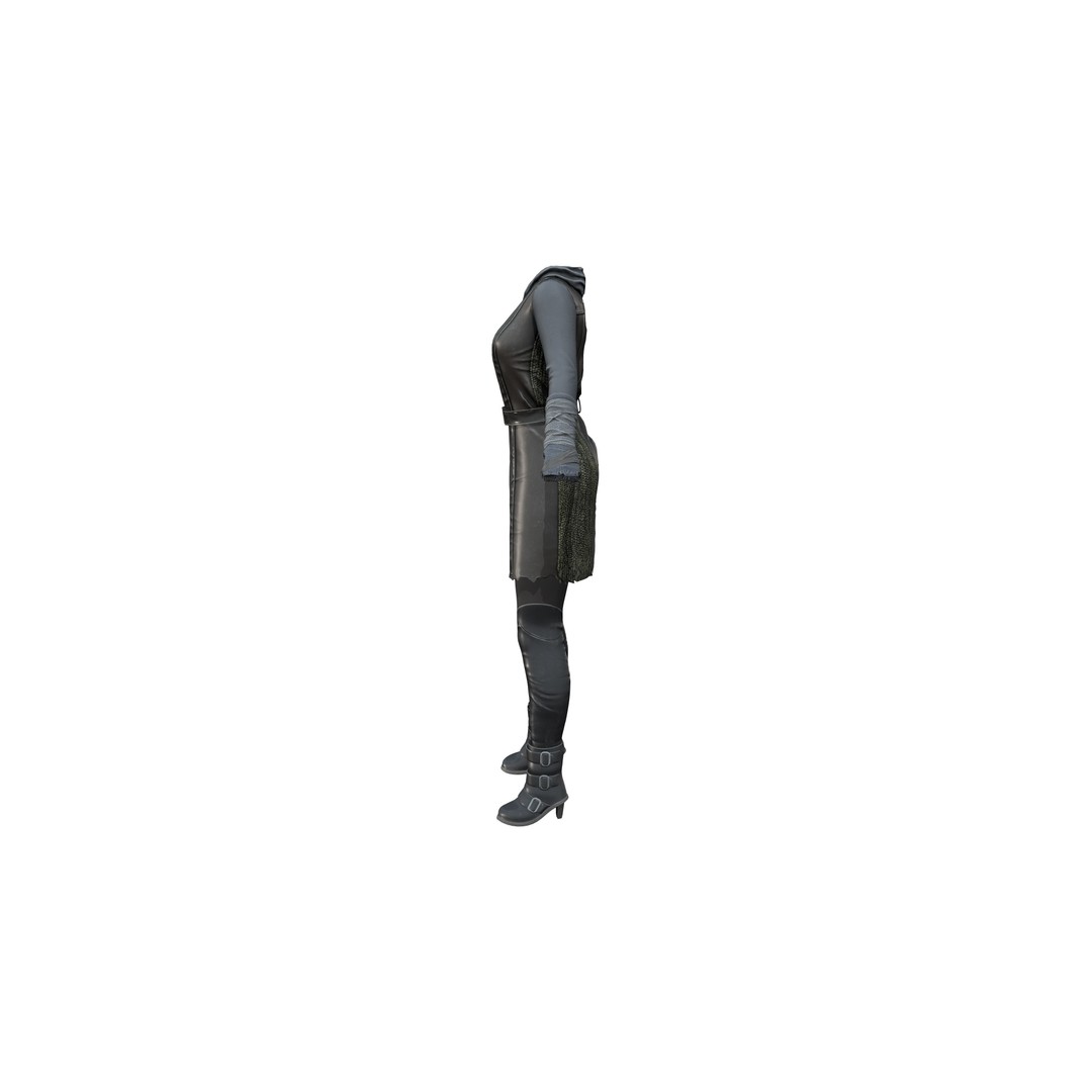 Space Ambassador 3D Model – Low Poly Character Outfit, FBX - View 9