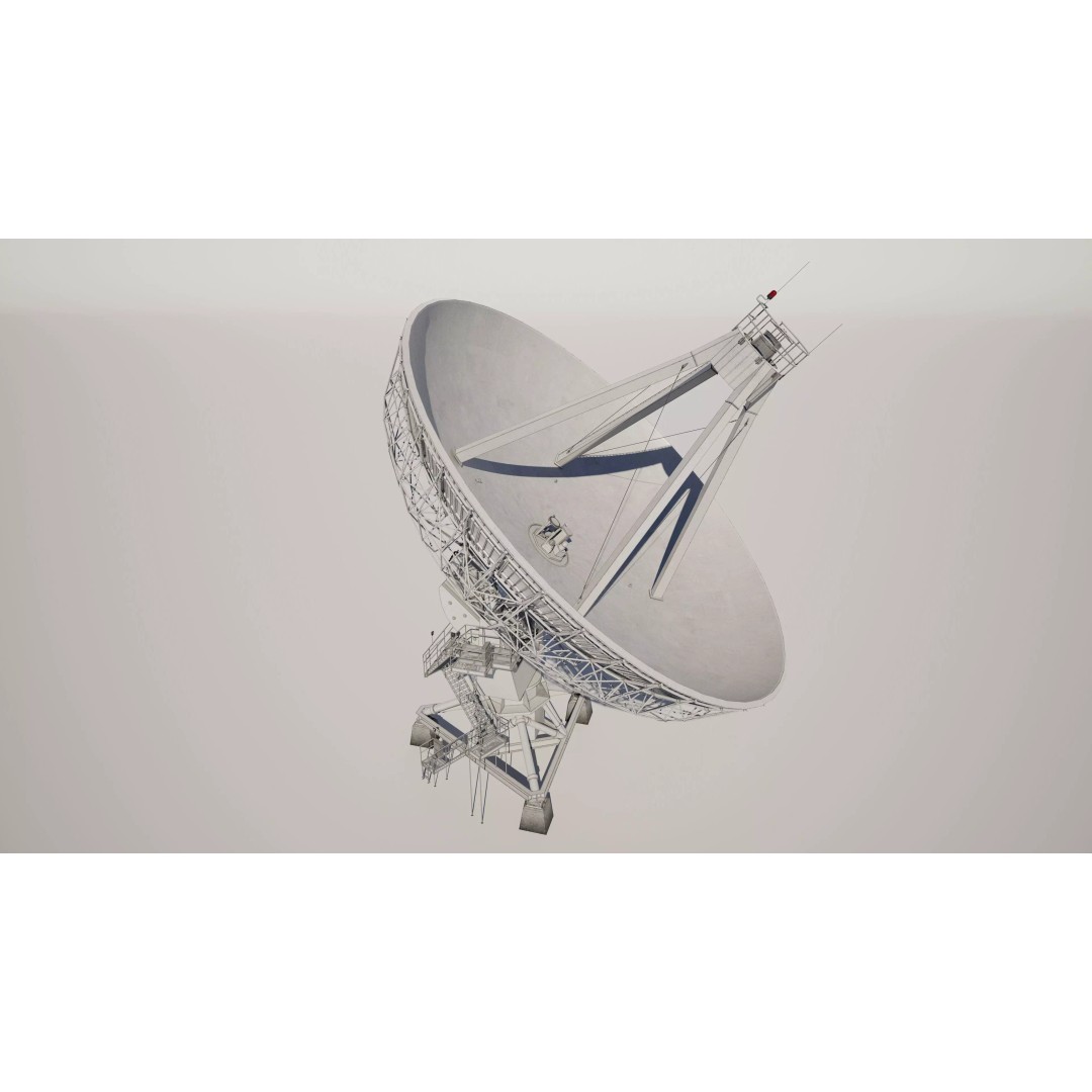 Satellite Dish Antenna 3D Model – Detailed PBR Asset, FBX - View 2