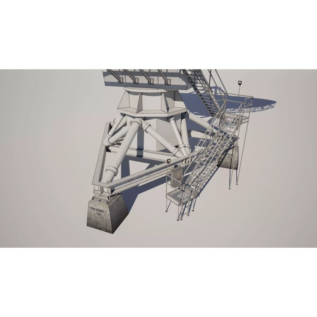 Satellite Dish Antenna 3D Model – Detailed PBR Asset, FBX - View 5