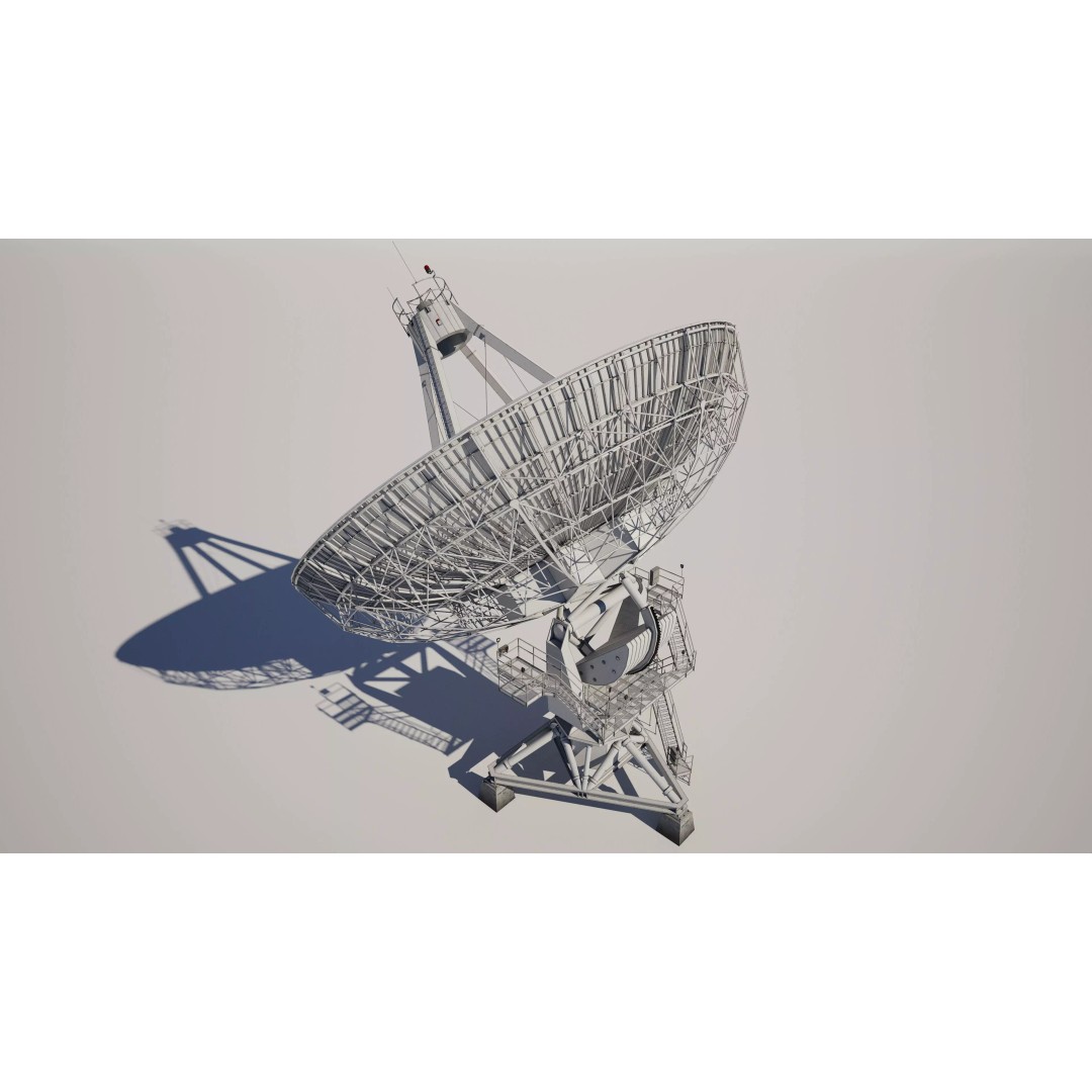 Satellite Dish Antenna 3D Model – Detailed PBR Asset, FBX - View 6